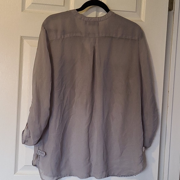 Ladies Grey sheer top - Picture 2 of 2